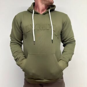 Embossed Pullover Hoodie Mens Green
