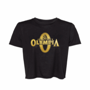 Black Crop w/Metalli Gold w/Original Olympia Logo