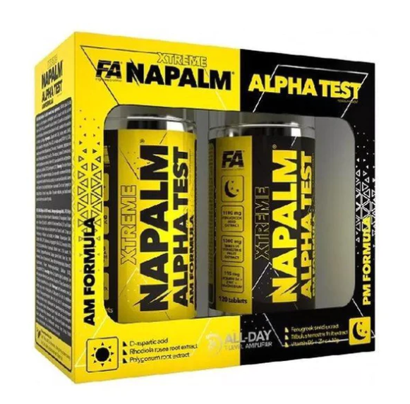 NAPALM Alpha Test (AM PM Formula) 240 tabs (2x120 tabs)