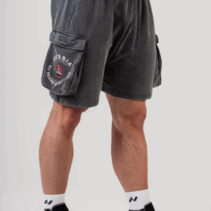 Washed Loose Fit Cargo Shorts LEGACY 787 Black