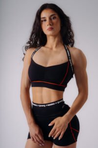 NEBBIA x Olympia Open-Back Sports Bra 936 Black