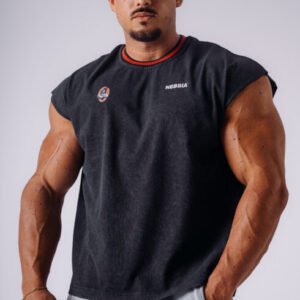 NEBBIA x Olympia Muscle Cover Tank Top 947 Black